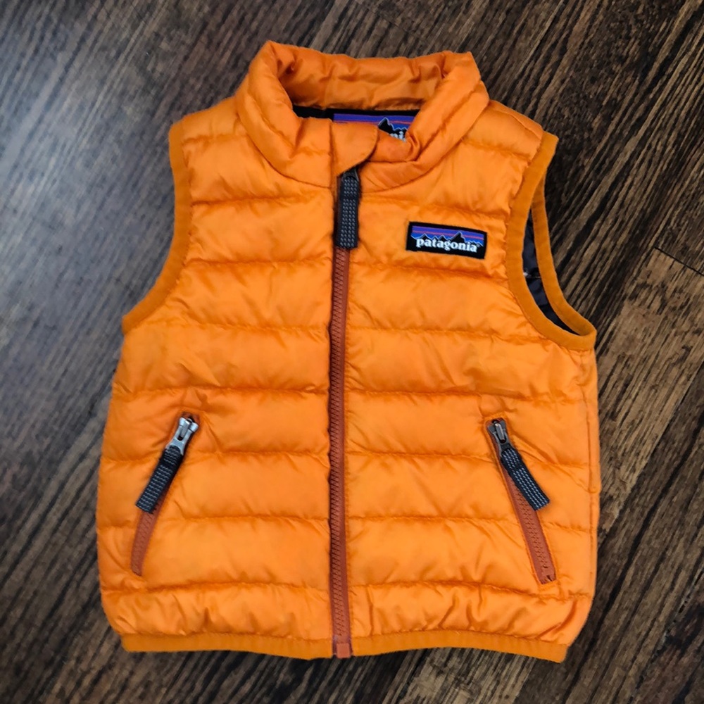 Orange Baby Patagonia Down Vest